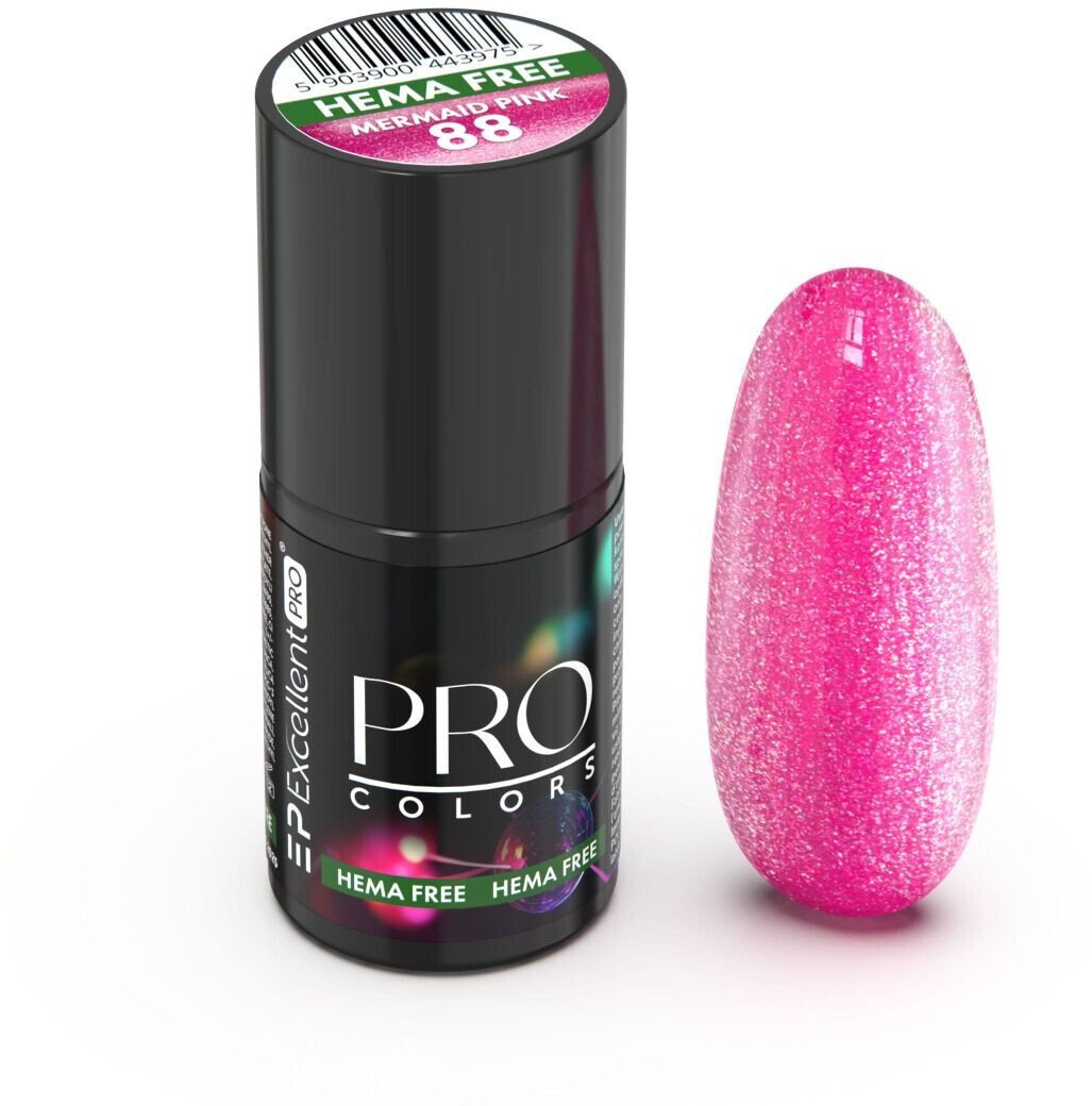 Excellent PRO Pro Colors Hema Free lakier hybrydowy 88 Mermaid Pink 7g