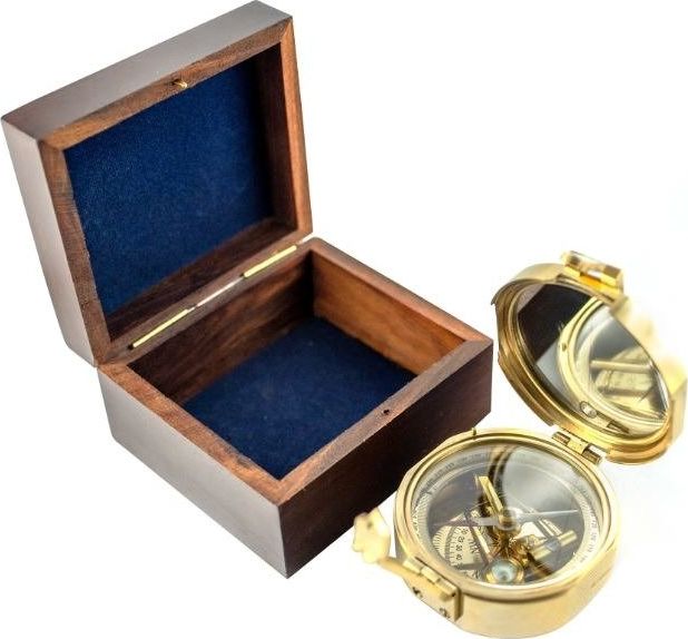 Giftdeco Kompas Brunton 7,5cm w pudełku drewnianym