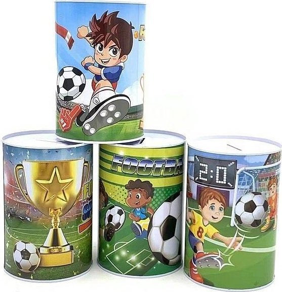Skarbonka metalowa Piłka nożna mix