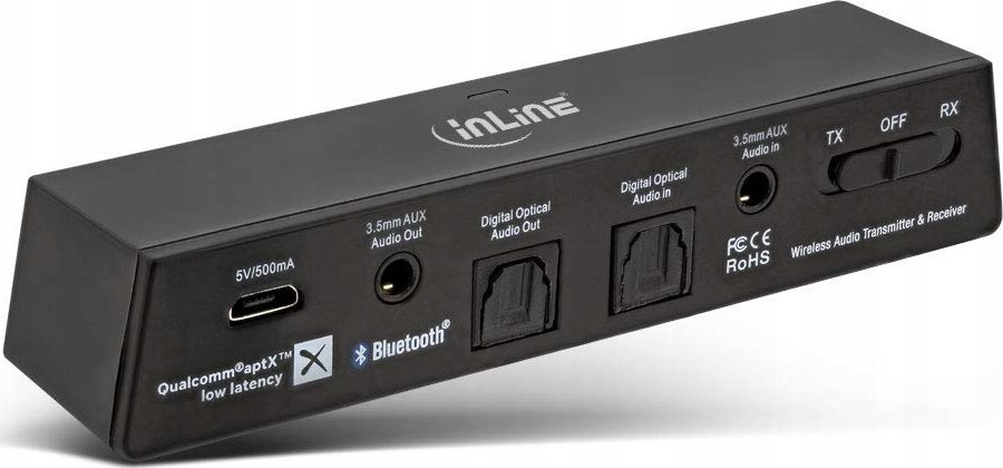 Adapter bluetooth Triton InLine Bluetooth Audio Transceiver, Nadajnik/Odbiornik BT 5.0, aptX - czarny