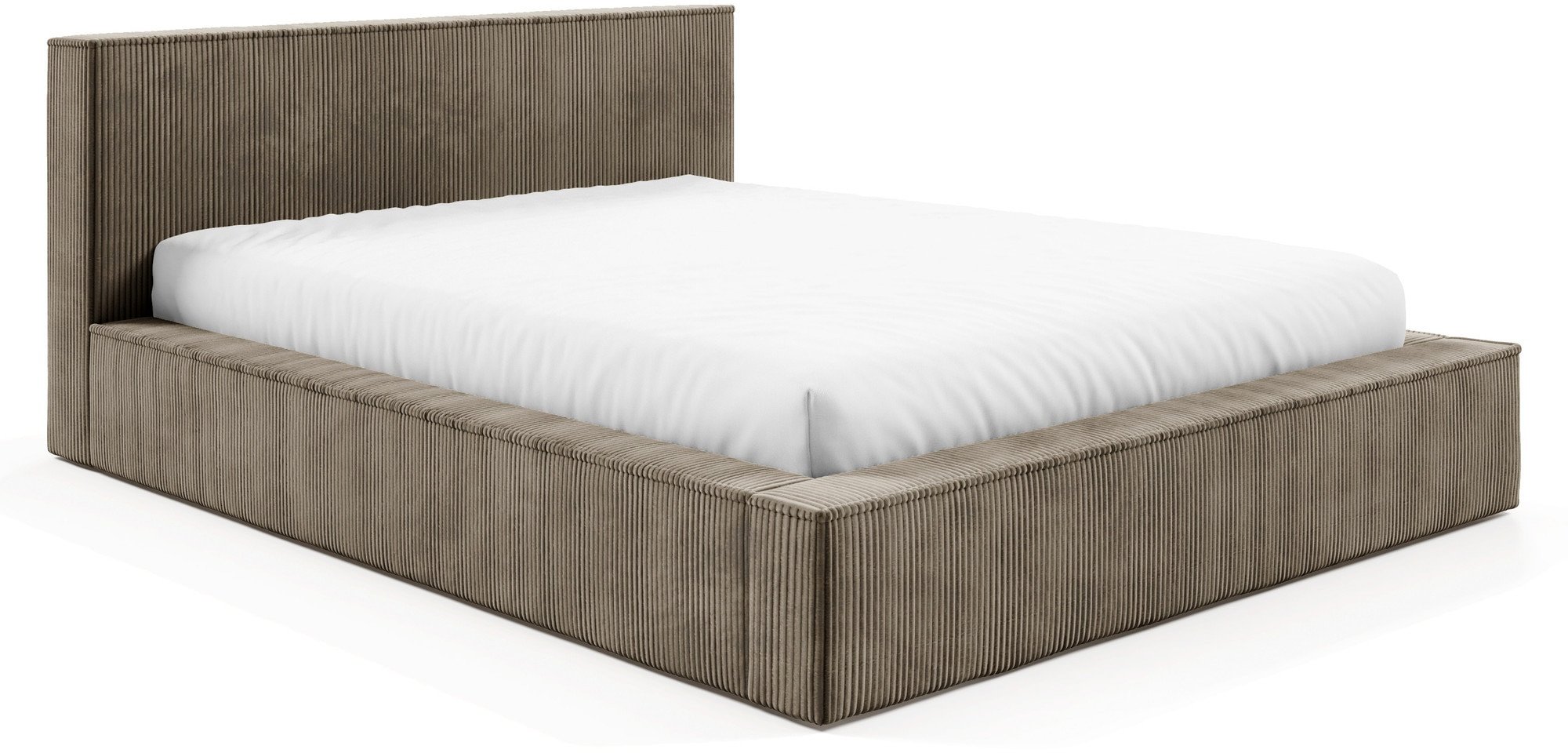 Łóżko FILO 160x200 stelaż drewniany , szerokie boki, Sztruks poso 003