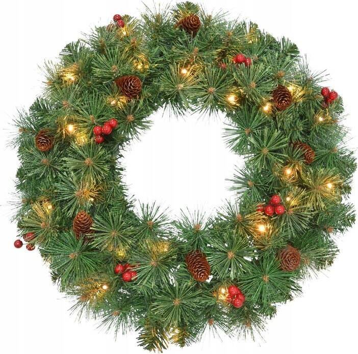 Dekoracja świąteczna Tajemniczy ogród Wianek na baterię