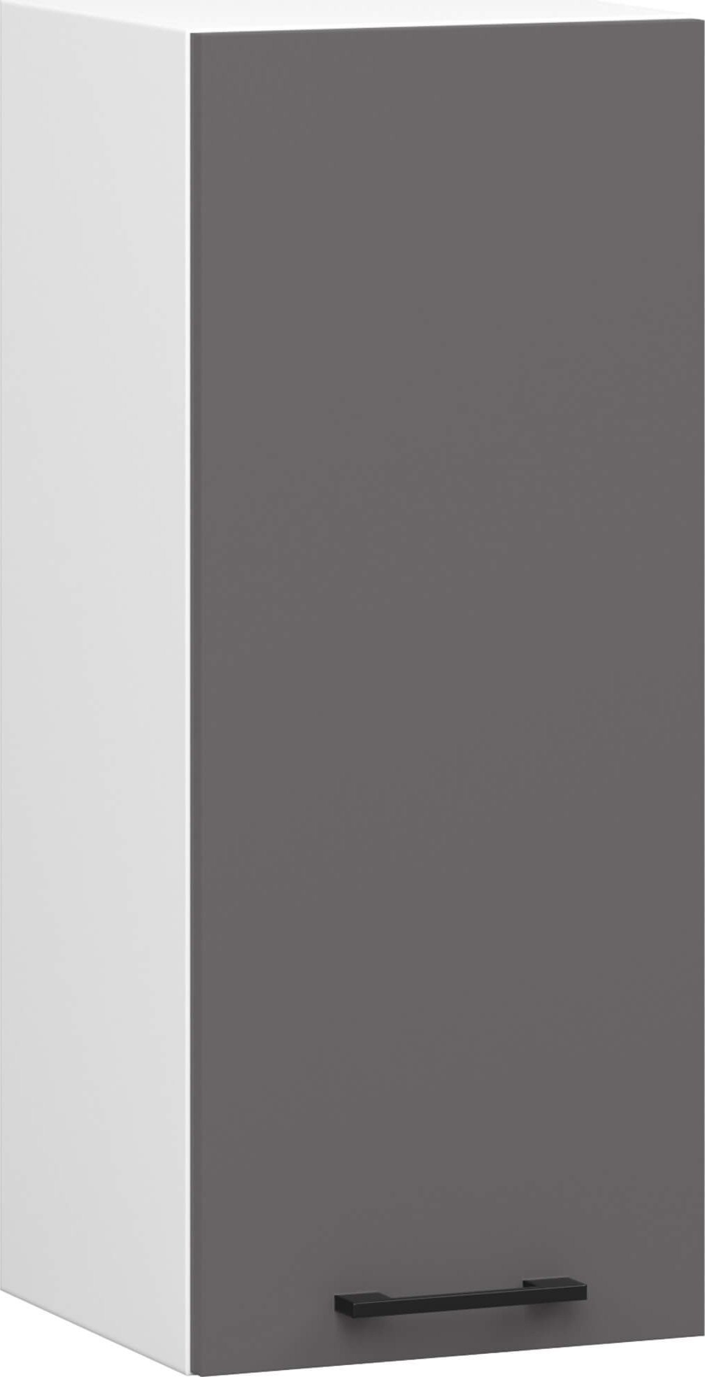 Szafka kuchenna wisząca OLIWIA 30x72 cm 1 drzwi 2 półki - biała-grafit szary