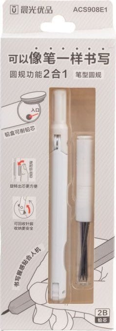 Cyrkiel i ołówek średnica koła 18cm 2 w 1 MG