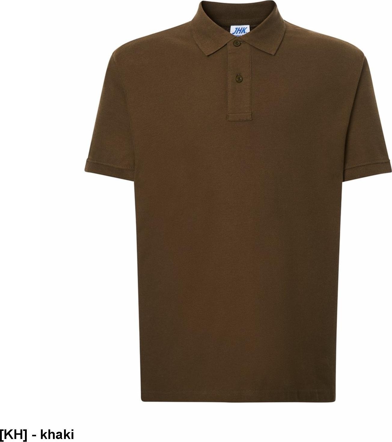JHK PORA 210 - męskie polo z krótkim rękawem 100% stabilizowana bawełna, 200- 210g - KHAKI XL
