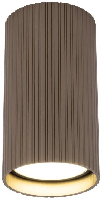 Podsufitowa lampka spot Tune 11027 tubka ryflowana brązowy