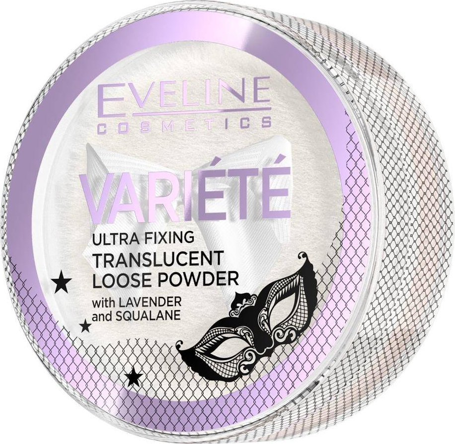 XXXX__Eveline Cosmetics (Eveline) Eveline Variete transparentny puder sypki z lawendą i skwalanem 5g