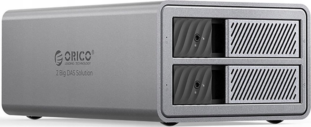 Macierz dyskowa na 2 dyski RAID 2,5"/3.5" SATA HDD/SSD - szara