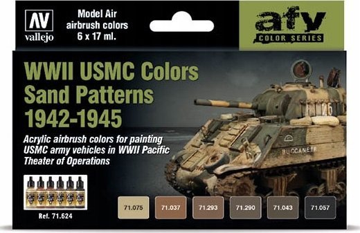 Vallejo Vallejo: AFV - WWII USMC Colors Sand Patterns 6x17