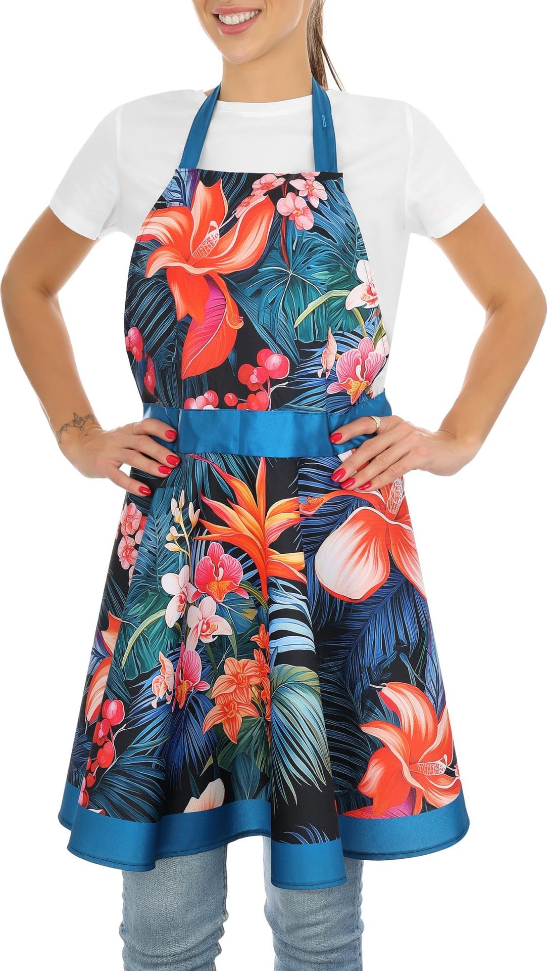 Froster Nitly Paradise Blue - Fartuch Sukienka - elegancki prezent dla Żony