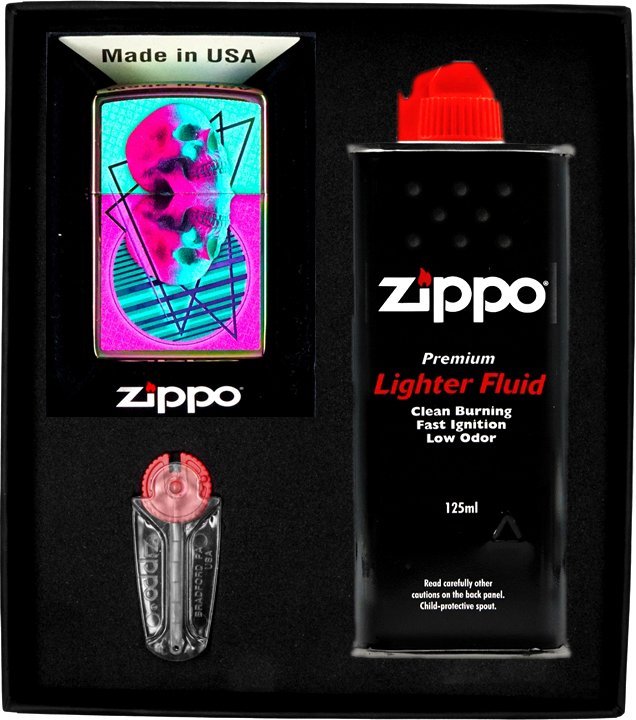 Zestaw ZIPPO Zapalniczka SKULL MIRRORED Prezentowy No1