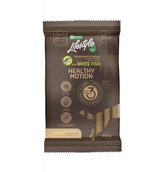 Nature’s Protection NP LS Snacks Healthy Motion Adult White Fish 110g dog