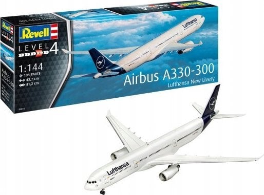 Revell Model plastikowy Samolot Airbus A330-300 Lufthansa 1/144
