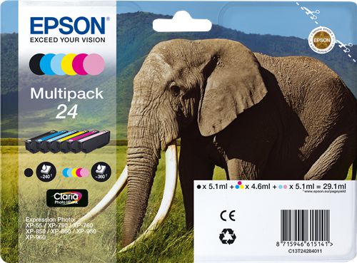 Tusz Epson Zestaw tuszów Multipack 6-kolorów 24 Claria Photo HD (C13T24284011)