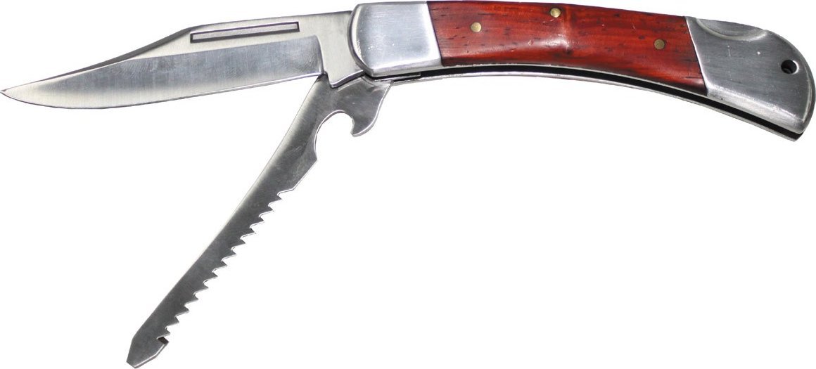 Fox NÓŻ SKŁADANY HUNTER DREWNIANE WYKOŃCZENIE 22 CM