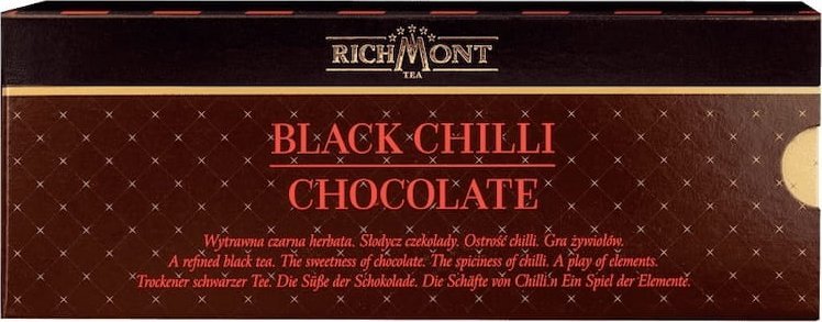 Richmont Herbata Black Chilli Chocolate - czarna herbata z nutami czekolady i pikantnych przypraw 12 saszetek