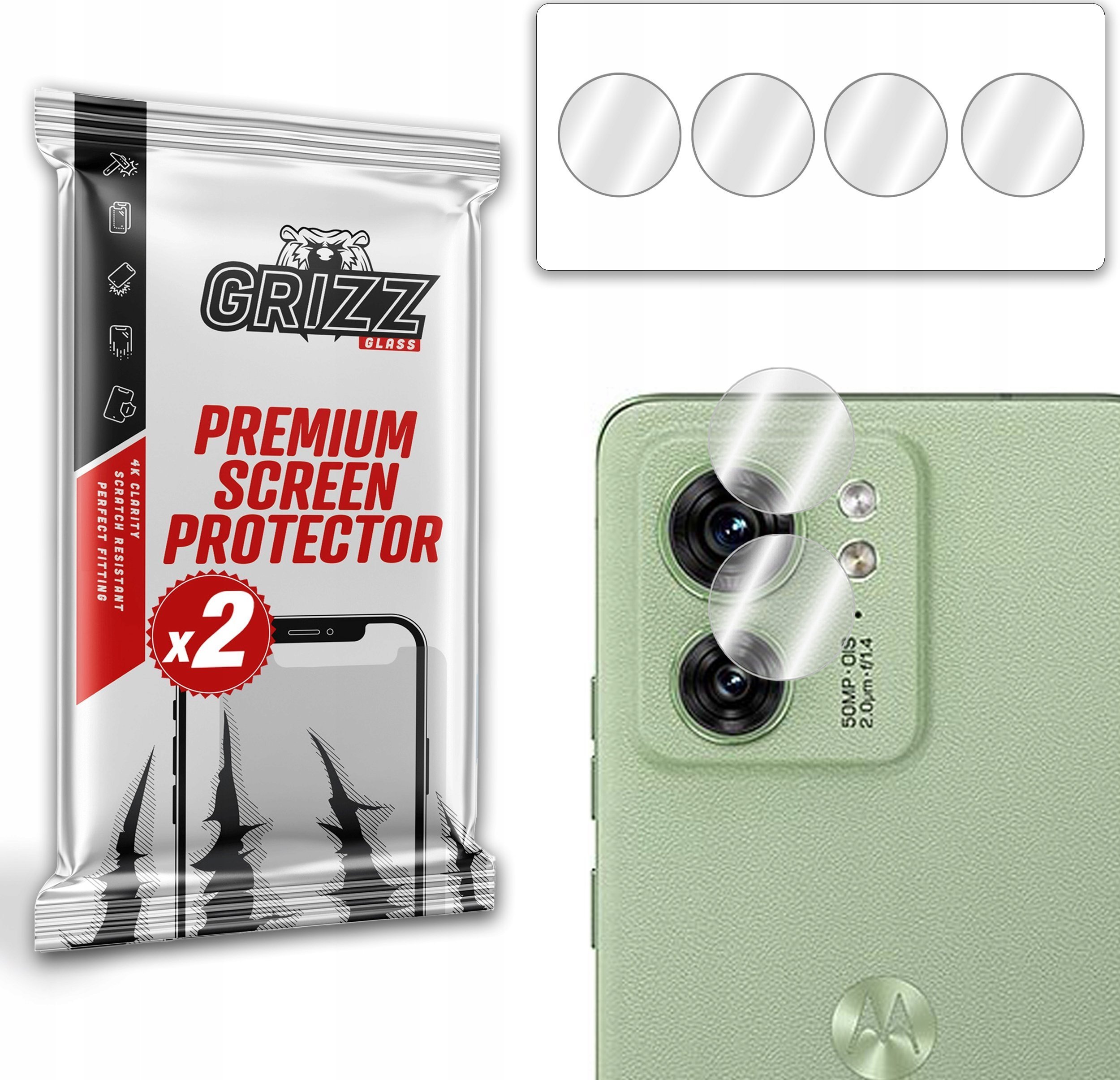 GrizzGlass Szkło na aparat GrizzGlass HybridGlass Camera Motorola Edge 40