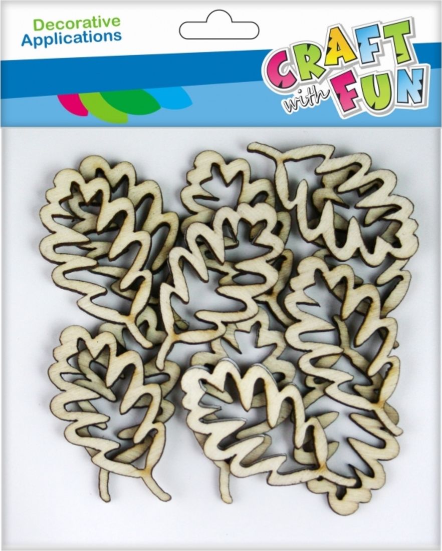 Craft with Fun CF OZDOBA DEK DREW SPRZYL LISC DAB 12SZT 12/432