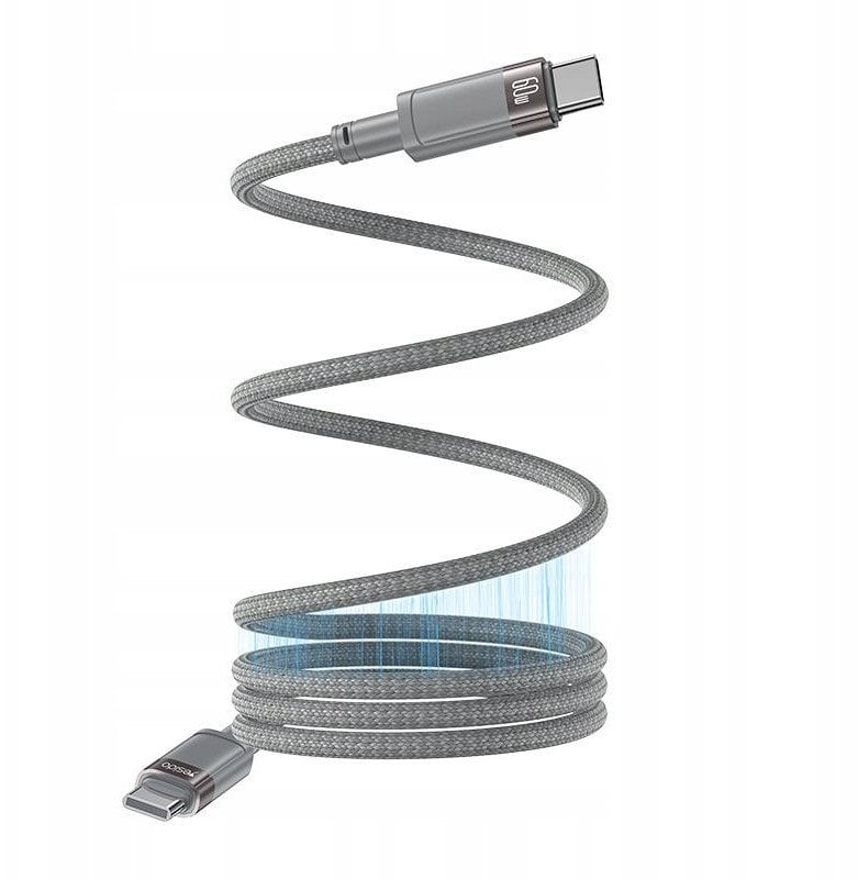 Kabel USB Yesido USB-C - USB-C 1 m Szary