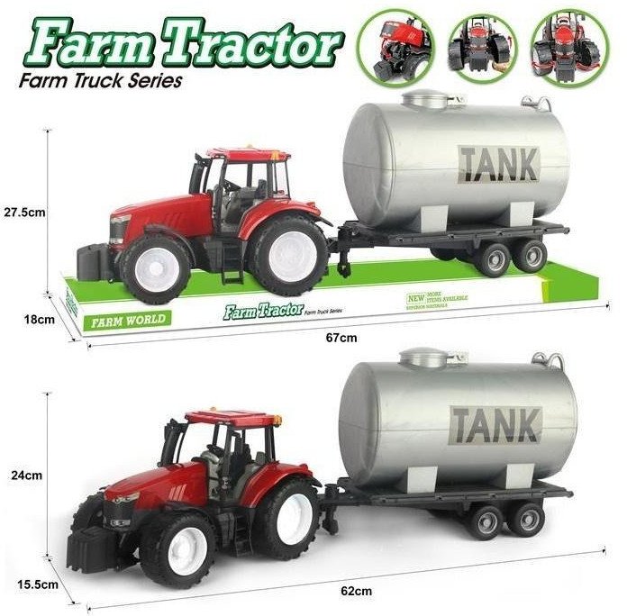 Traktor z beczkowozem