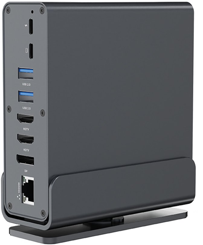 GEMBIRD Adapter wieloportowy USB typ CF 15w1 koncentrator USB AF-porty v.2x2 + v.3x3 typ CF + HDMIx2 + DisplayPort + PD + czytnik