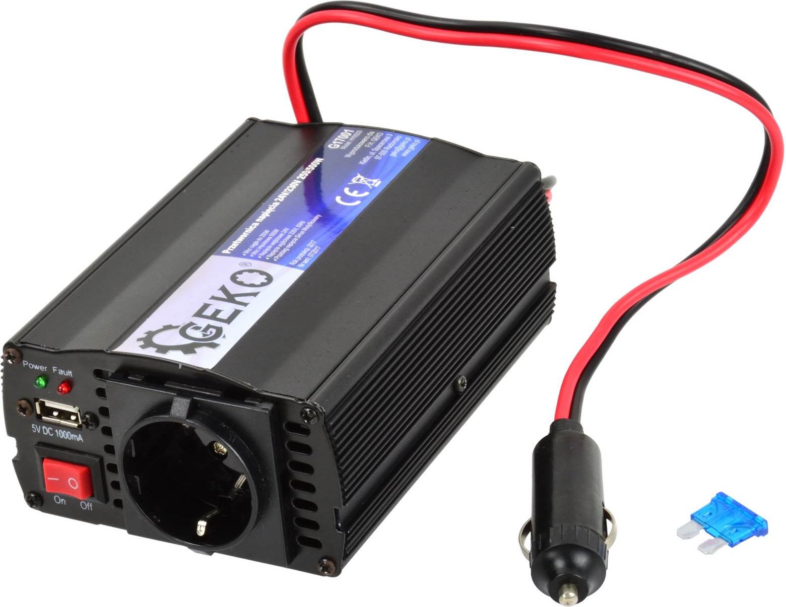 Przetwornica Geko 24V/230V 250/500W (10)