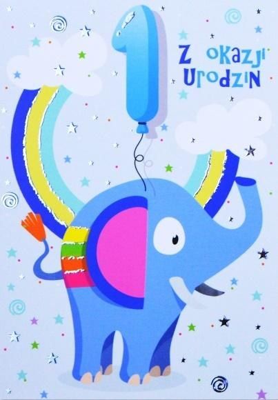 Trend Karnet B6 roczek niebieski słoń silver