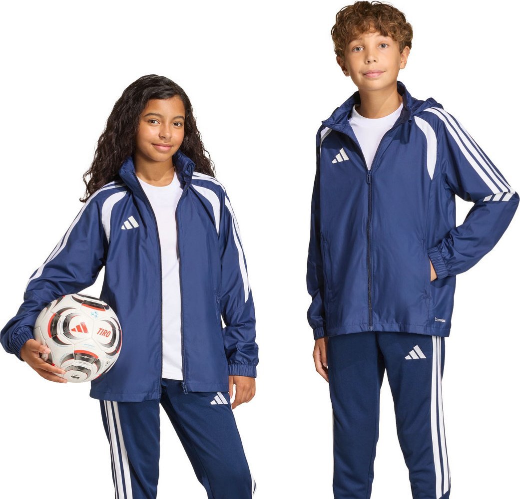 Kurtka dla dzieci adidas Tiro 26 League granatowa JY9725 116cm
