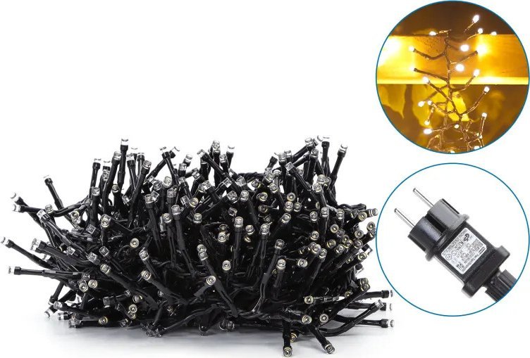 Lampki choinkowe Aigostar Lampki choinkowe 500 LED niskiego napięcia 10m zewnętrzne ciepłe Łańcuchy świetlne LED niskiego napięcia 10m