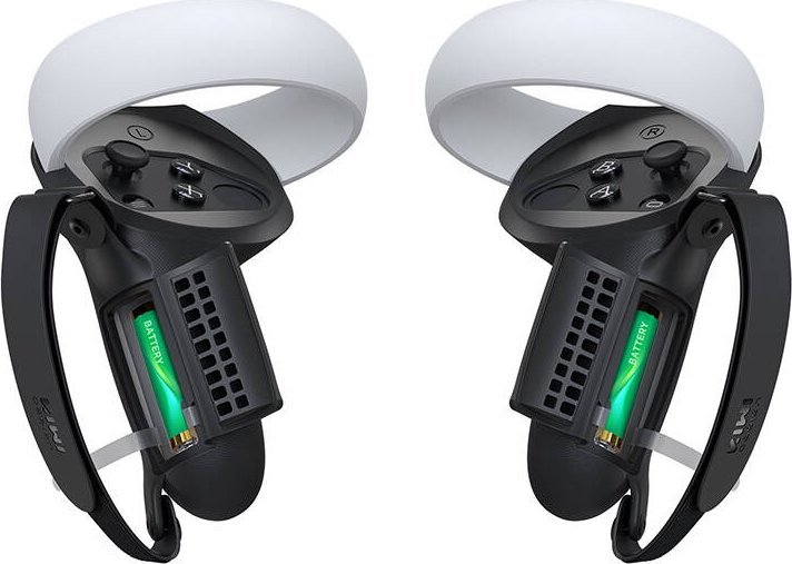 KIWI design Pokrowiec na kontrolery z otworem na baterię i uchwytem Kiwi Design Q1 PRO-2.2 do Meta Quest 2 czarne