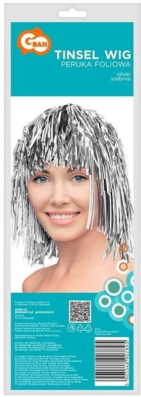 Peruka foliowa srebrna