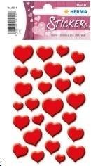 Naklejka Magic czerwone serca