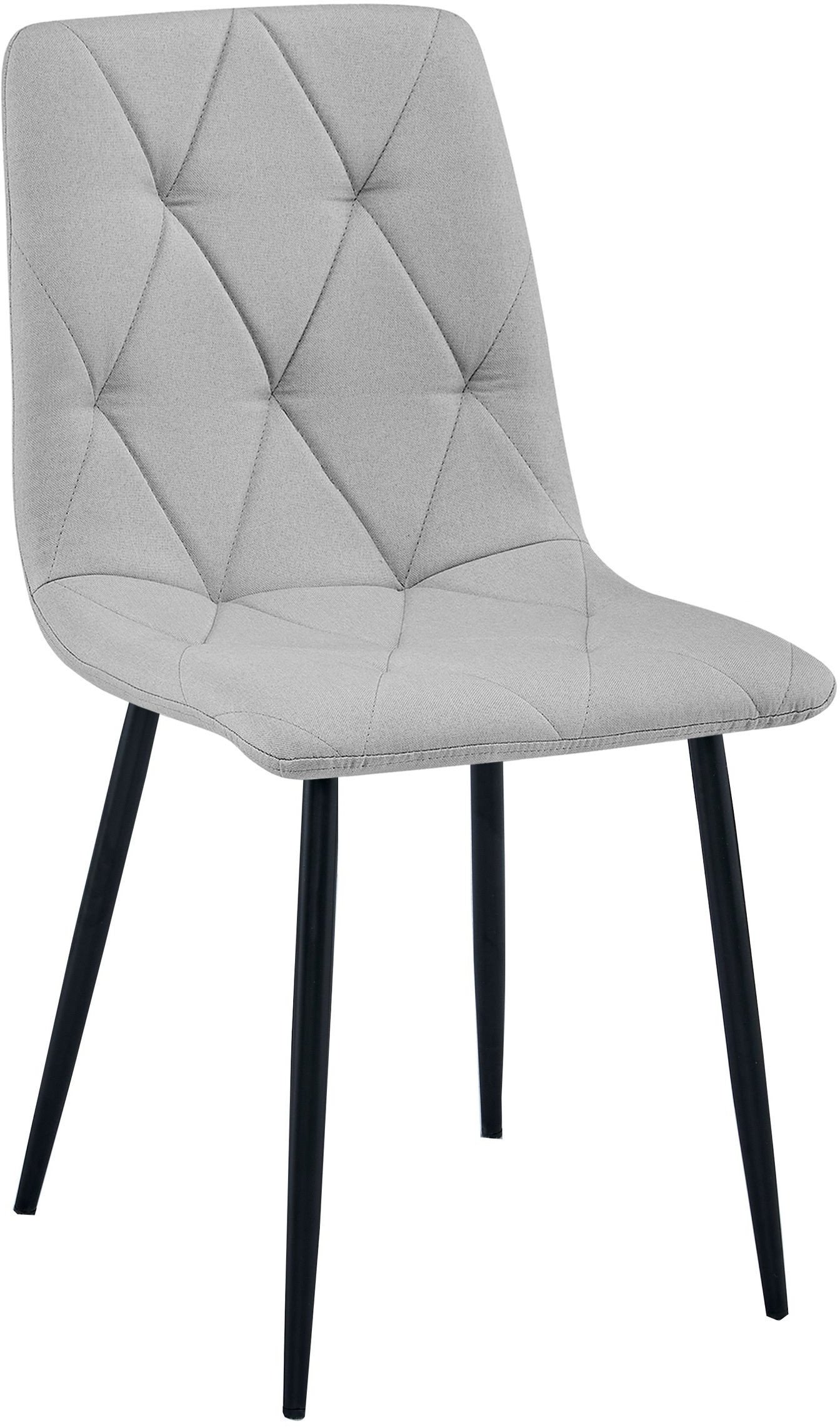 Krzesło LIBRA - jasny szary materiał / nogi czarne x 1