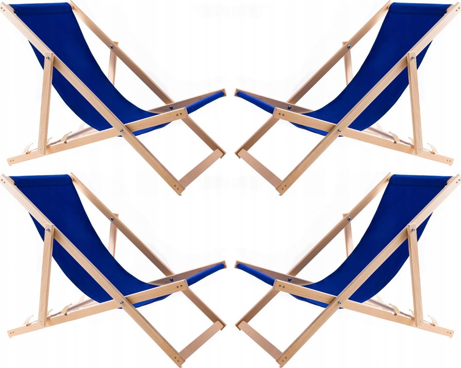 Zestaw dwóch leżaków niebieskich, Woodok