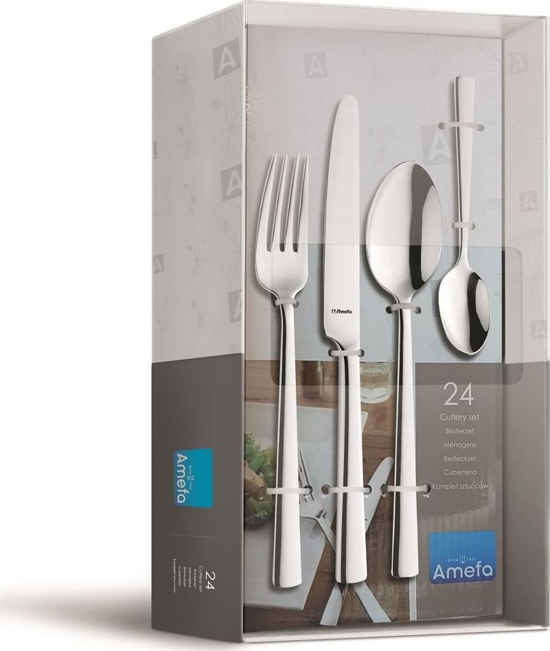 Amefa MODERNO Komplet sztućców dla 6 osób 24 części w pudełku TB uniwersalny