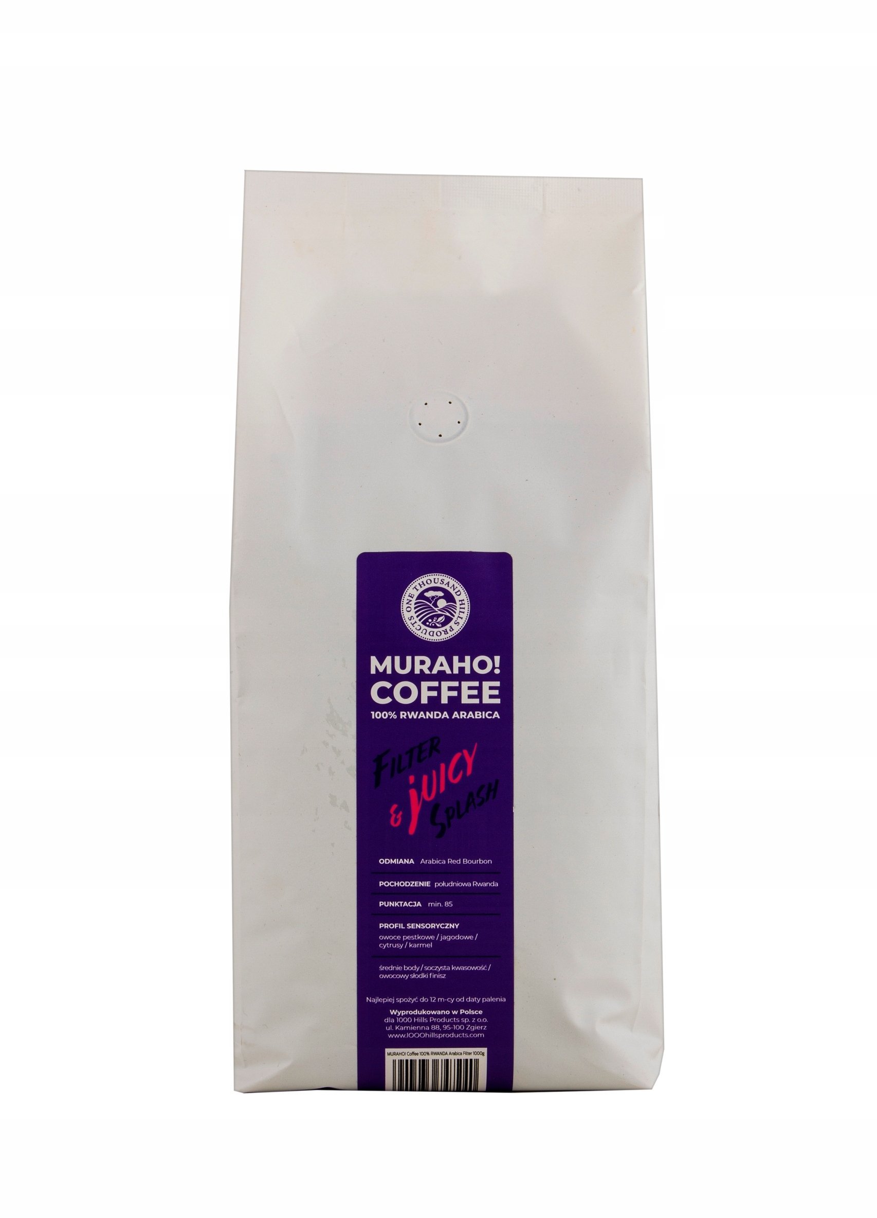 Kawa ziarnista RWANDA MURAHO! Filter & Juicy Splash 1kg