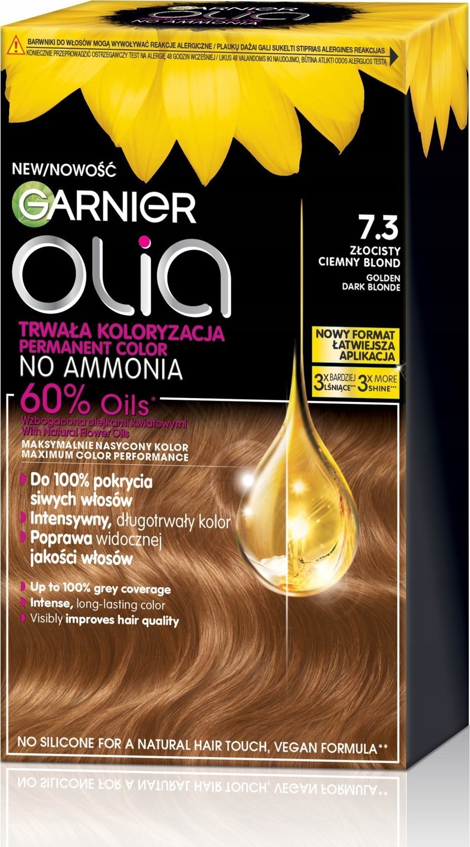 Alkotest GARNIER_Olia farba do włosów 7.3 Golden Dark Blonde