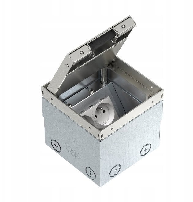 Bettermann Puszka podłogowa kompletna 2x gniazda M45 VDE NF 16A UDHOME2 GV15N pokrywa do wypełnienia 7368330