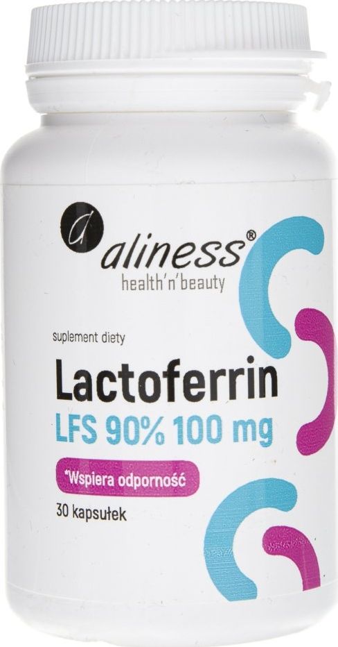 Aliness Aliness Lactoferrin LFS 90% 100 mg - 60 kapsułek