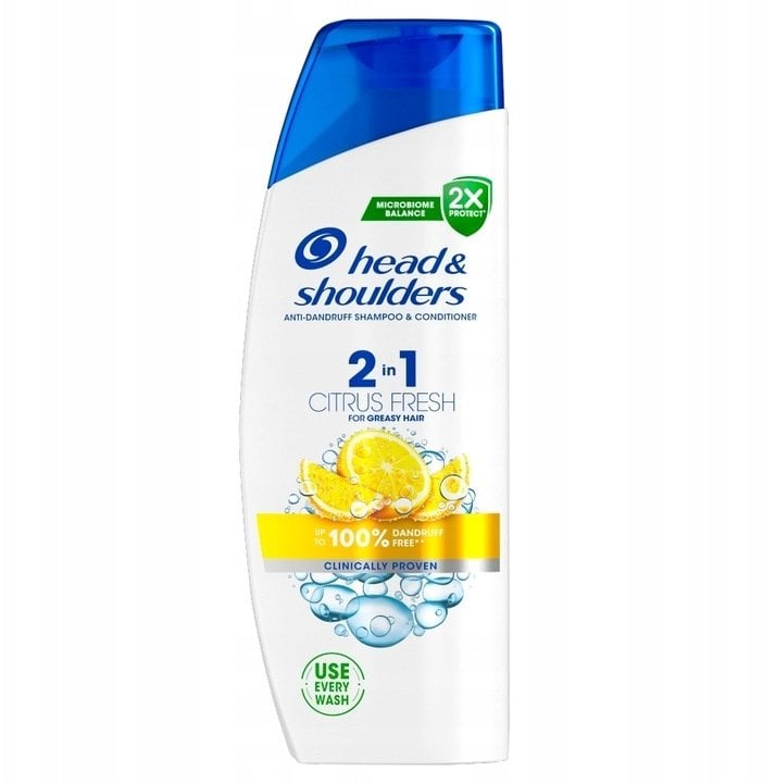 HEAD & SCHOULDERS Citrus Fresh 2w1 Szampon przeciwłupieżowy z odżywką 330 ml
