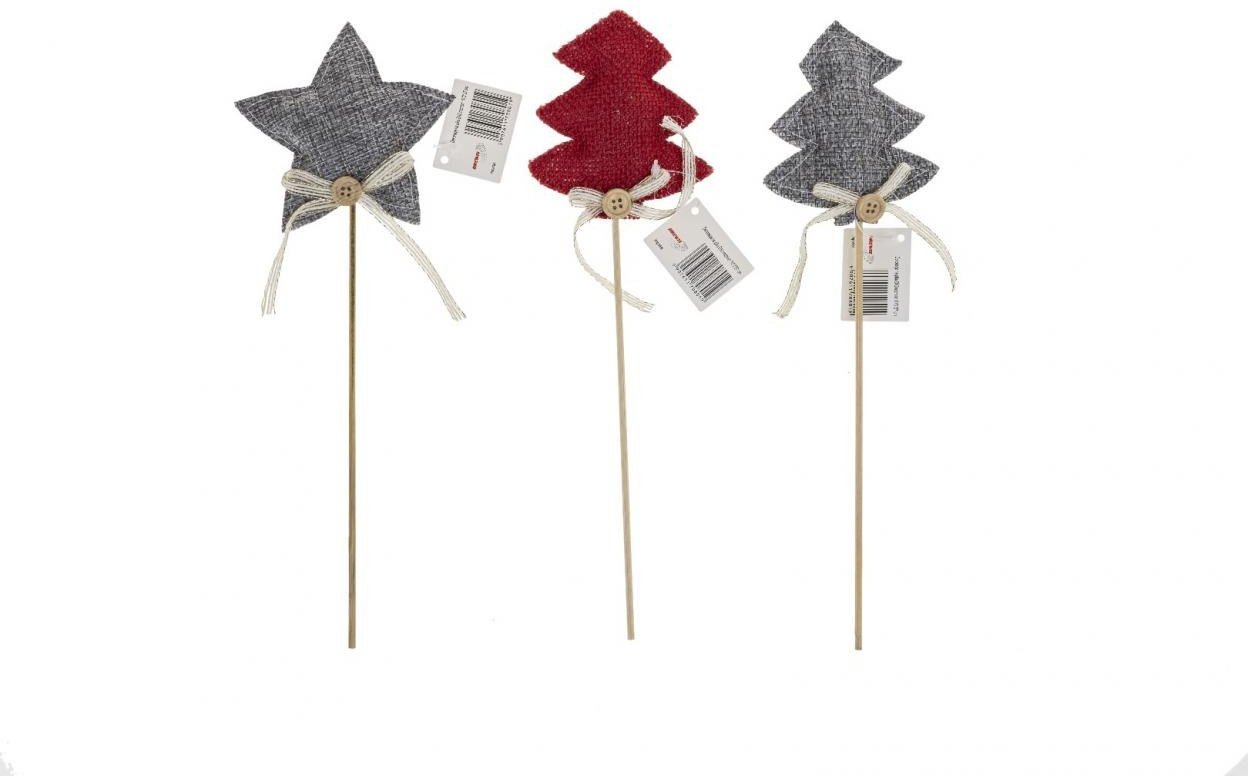 Dekoracja świąteczna BREWIS Dekoracja na piku, gwiazdka, choinka MIX