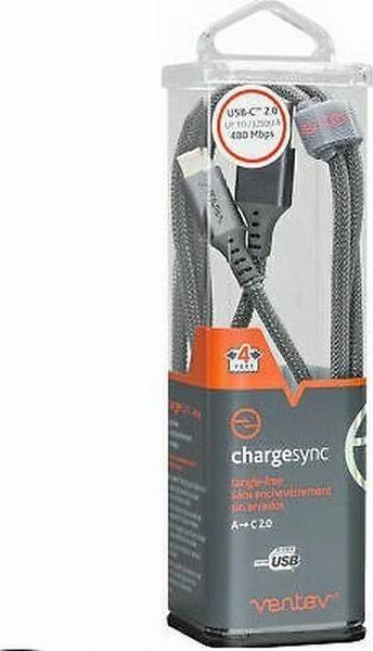 Kabel USB Ventev USB-A - USB-C 1.2 m Szary