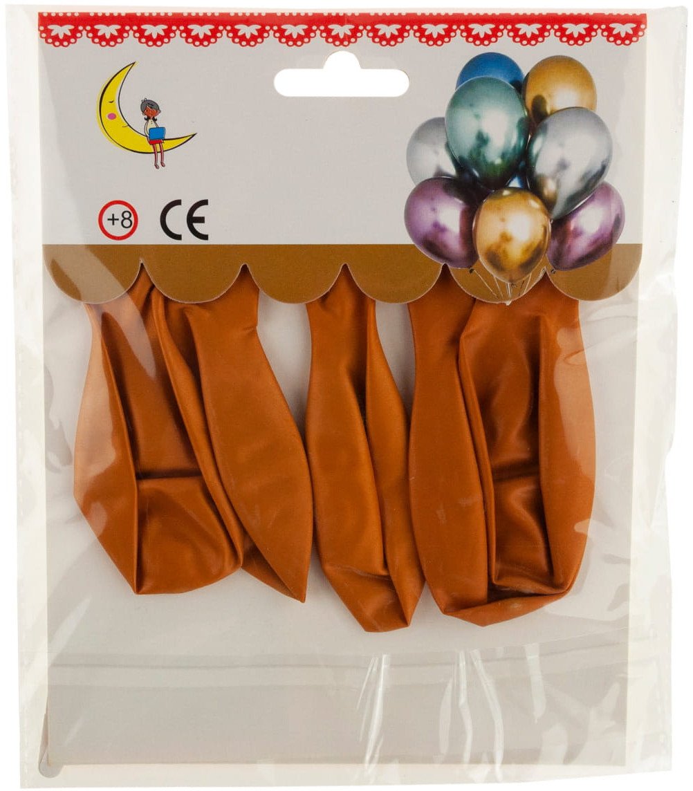 TG53244Z BALONY METALLIC 5SZT ZŁOTE CHROME METALICZNE