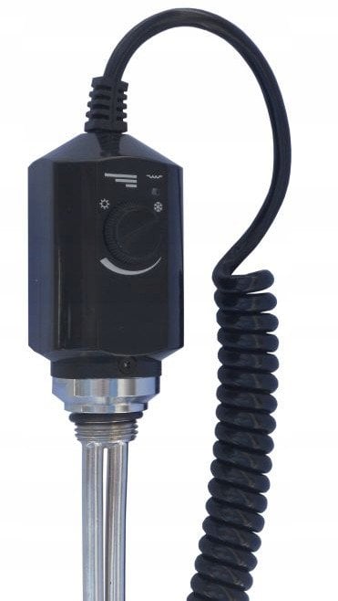 GRZAŁKA ŁAZIENKOWA Z TERMOSTATEM RD10 300W CZARNA VOLUX // GRŁ-V-RD10.300.CZ