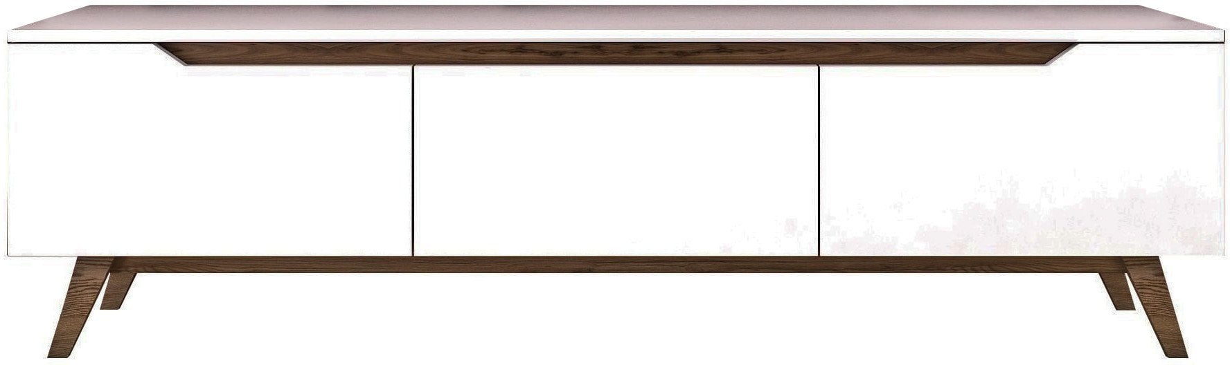 TV staliukas Kalune Design D1, baltas/rudas