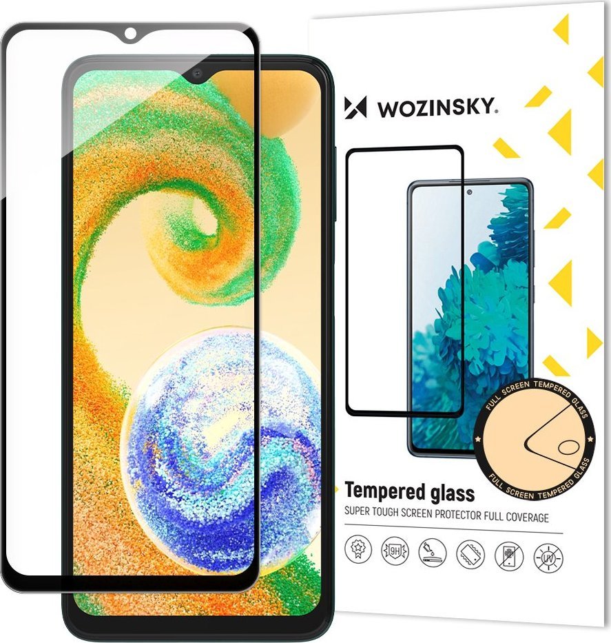 Wozinsky Wozinsky Full Glue Tempered Glass szkło hartowane Samsung Galaxy A04s 9H na cały ekran z czarną ramką