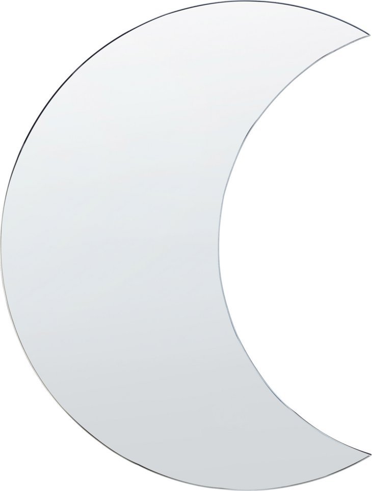 Beliani Lustro ścienne księżyc 40 x 60 cm srebrne PESMES!