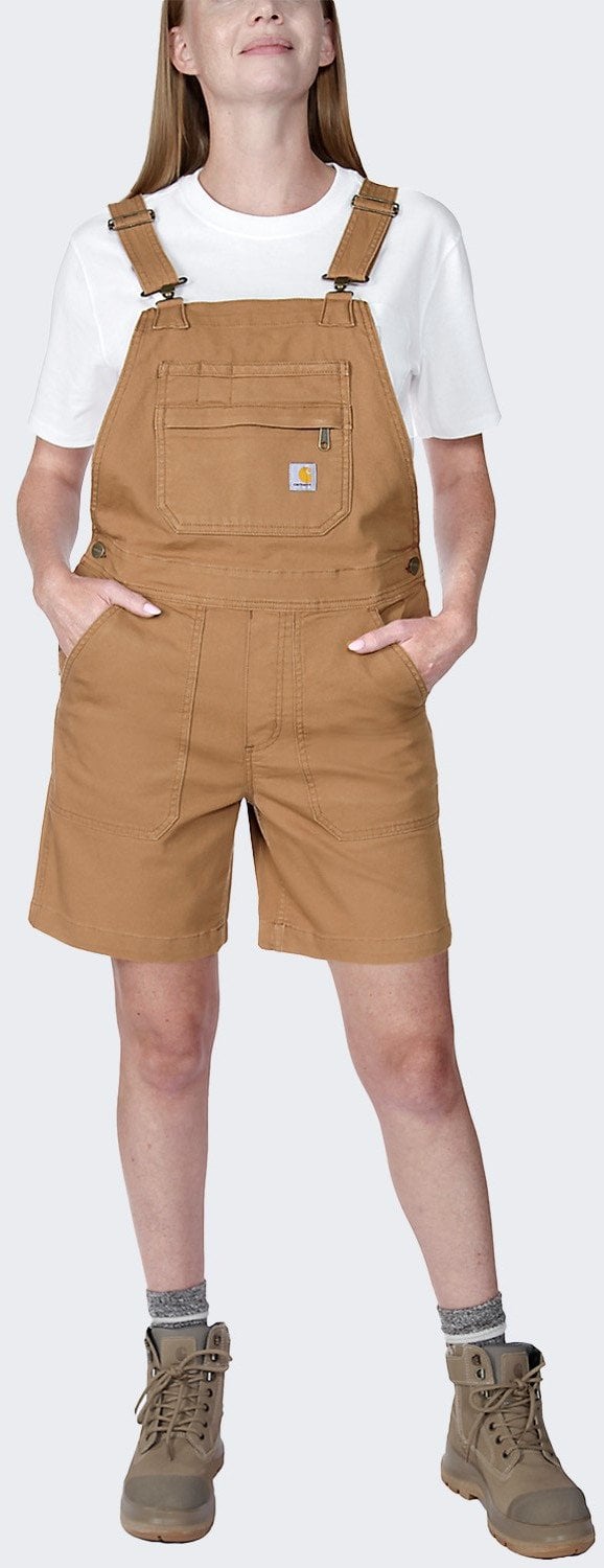 Krótkie Ogrodniczki Carhartt Rugged Canvas Brown