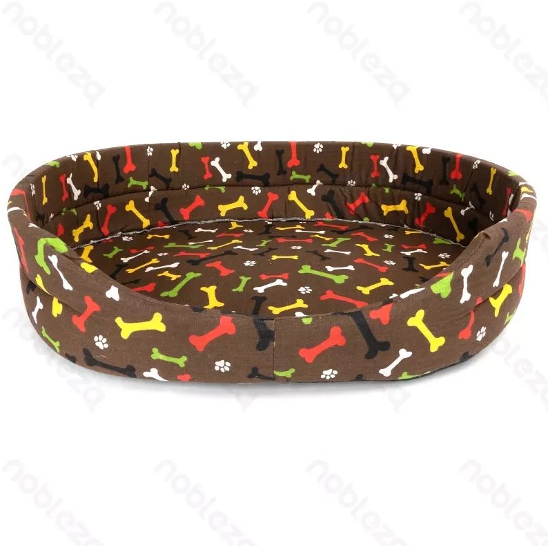 Zestaw 10 legowisk dla zwierząt domowych posłania brązowe w kostki