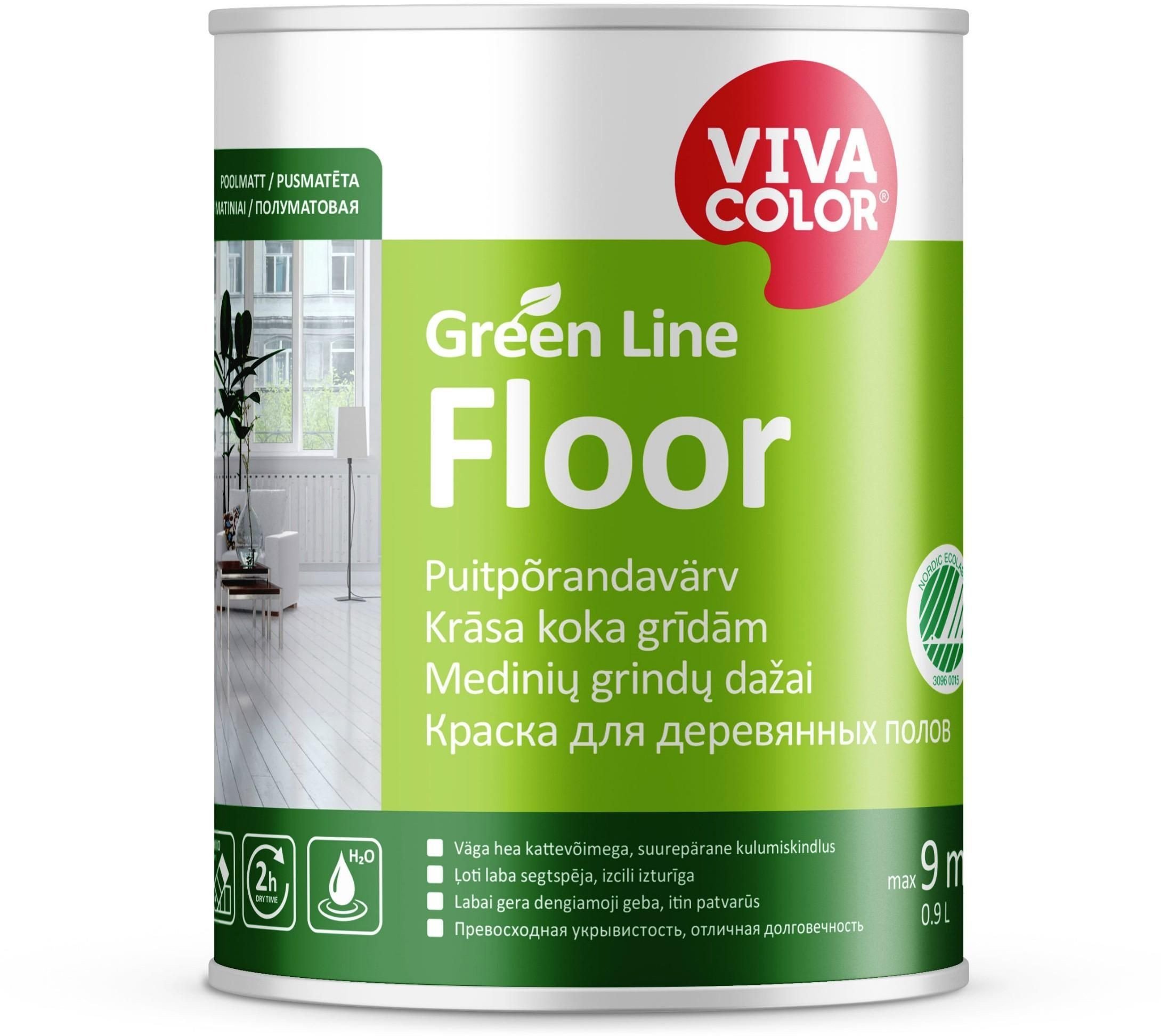 VivaColor PAINT GREEN LINE FLOOR A 0,9L